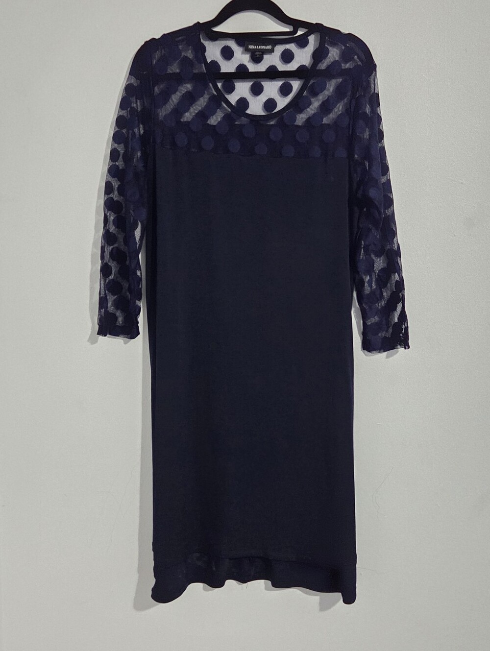 Nina Leonard Polka Dot Dress